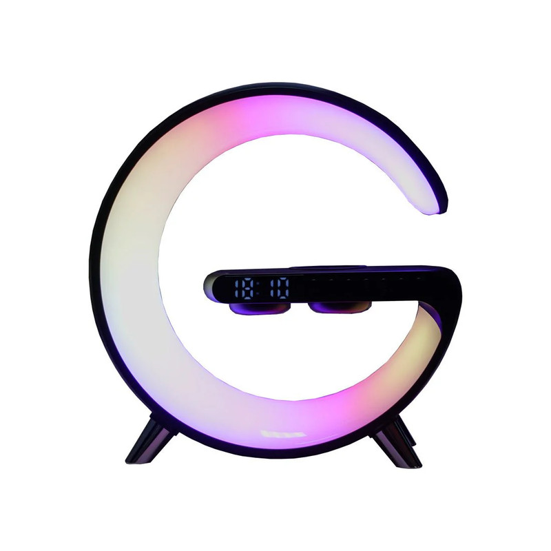 RGB Ring Clock - Black - إضاءة